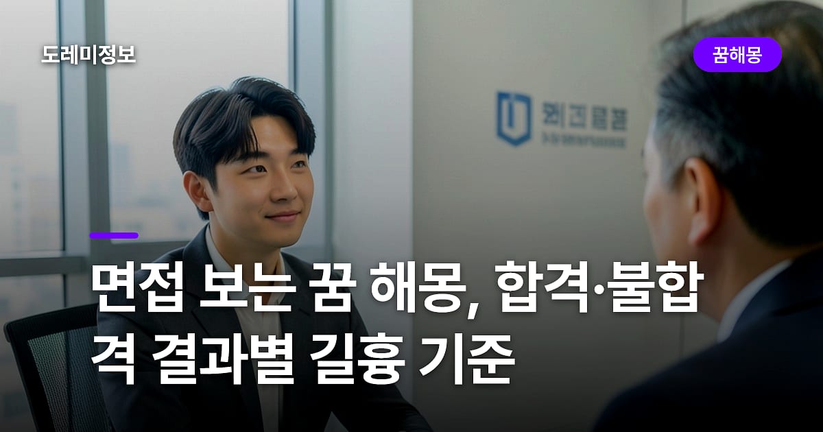 면접 보는 꿈 해몽, 합격·불합격 결과별 길흉 기준