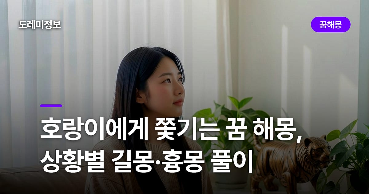 호랑이에게 쫓기는 꿈 해몽, 상황별 길몽·흉몽 풀이